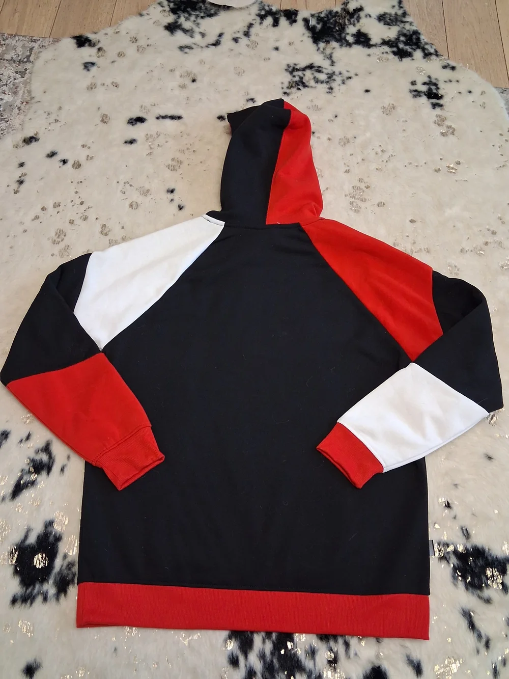 NBA Colorblock Hooded Sweatshirt - Black/Red/White